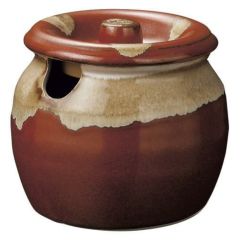 かめ 【朱赤 口切3号カメ】 高さ98mm×(手付・はみ出し部分含む)サイズ:110・身の外形直径:90【グループB】【プロ用】