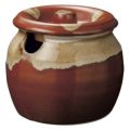 かめ 【朱赤 口切3号カメ】 高さ98mm×(手付・はみ出し部分含む)サイズ:110・身の外形直径:90【グループB】【プロ用】