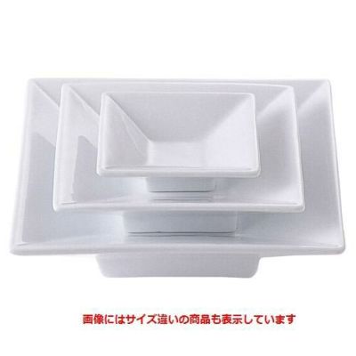 皿 【ZEN 白磁 16cm正角高台皿】Vassano 幅157mm×奥行157mm×高さ45mm【グループB】【プロ用】