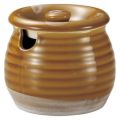 かめ 【赤釉(赤黄) 口切3号カメ】 高さ97mm×(手付・はみ出し部分含む)サイズ:113・身の外形直径:94【グループB】【プロ用】