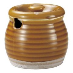 かめ 【赤釉(赤黄) 口切4号カメ】 高さ110mm×(手付・はみ出し部分含む)サイズ:124・身の外形直径:108【グループB】【プロ用】