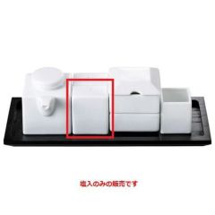 塩入 【ZEN 白磁 塩入(1穴)】 幅45mm×奥行33mm×高さ55mm【グループB】【プロ用】