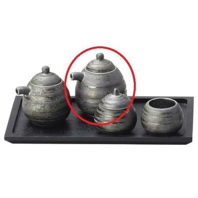 汁次 【黒銀彩 玉子汁次(大)】 高さ83mm×(手付・はみ出し部分含む)サイズ:77・直径:70【グループB】【プロ用】