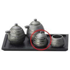辛子入 【黒銀彩 玉子薬味からし入】 高さ60mm×直径:55【グループB】【プロ用】