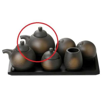 汁次 【黒備前 汁次(大)】 高さ92mm×(手付・はみ出し部分含む)サイズ:96・直径:80【グループB】【プロ用】