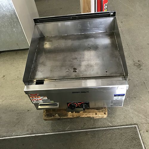 中古　業務用　ガスグリドル　鉄板焼　LPガス　マッチ点火式 ガスグリドル プレス鉄板焼き マッチ点火式 YS450 都市ガス(12A