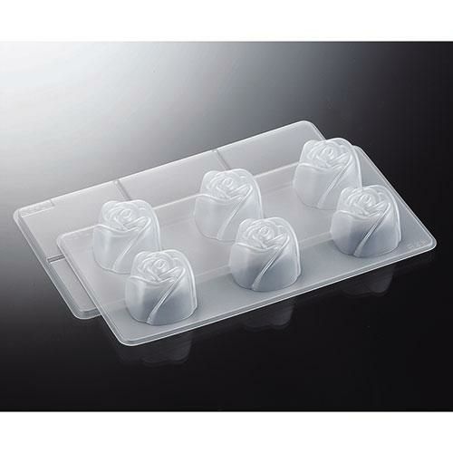 CSゼリー型6P 薔薇[台座付](CS-02)