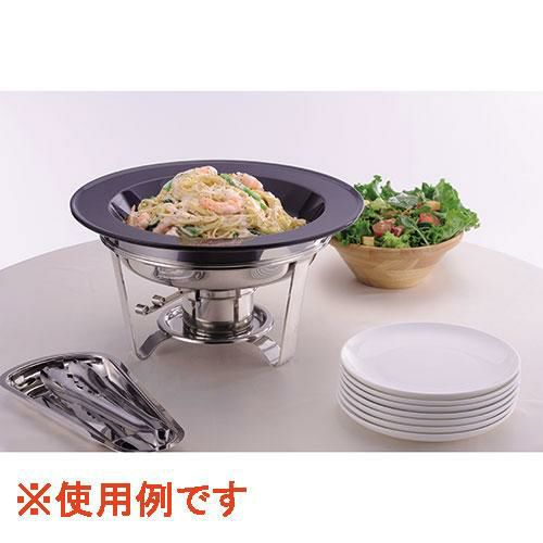 メラミン製ビュッフェ用丸型フードパン 36cm 黒 TKO-136