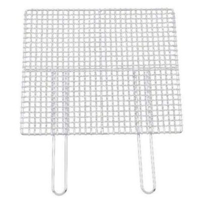 EBM ダブルハンドル 焼アミ クロームメッキ 45cm