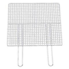 EBM ダブルハンドル 焼アミ クロームメッキ 45cm