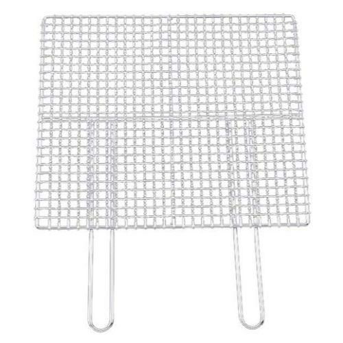 EBM ダブルハンドル 焼アミ クロームメッキ 45cm