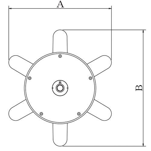 アルミ鋳物テーブル脚 ベースサイズ：A400×B450×高さ700 品番：GB-S-450 塗装カラー：66 ポール：60φ