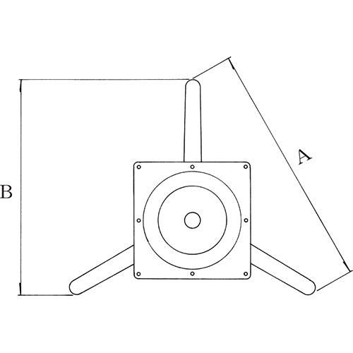 アルミ鋳物テーブル脚 ベースサイズ：A506×B443×高さ700 品番：MC-T-290 塗装カラー：14 ポール：42φ