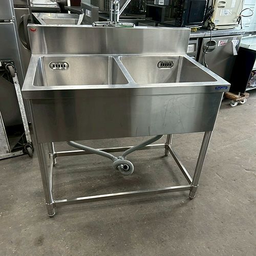 マルゼン業務用 2槽シンク  1800×600×930(mm) 業務用/新品】【マルゼン】二槽シンク BS2-187 幅1800×奥行750