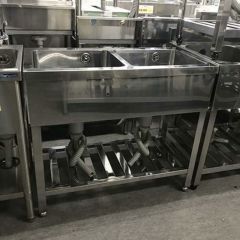 中古】二槽シンク BGあり 幅900×奥行450×高さ800 【送料無料】【業務用