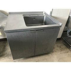 中古　業務用　1槽シンク　流し台（9913） シンク 業務用1槽シンク 流し台 中古 ステンレス 450×450mm