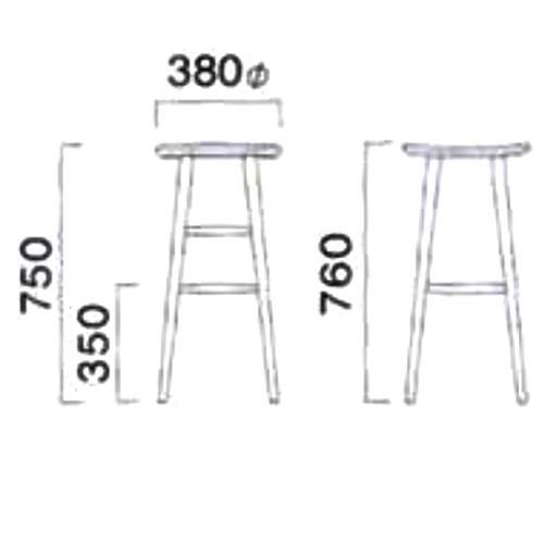 CRES(クレス) ソルドカウンターイス 板座