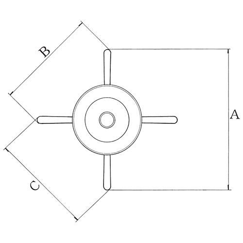 アルミダイキャストテーブル脚 ベースサイズ：A590×B425×C425×高さ700 品番：CD-580 塗装カラー：11 ポール：38φ