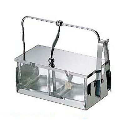 薬味入れ(ガラス中子付) #52 トング付