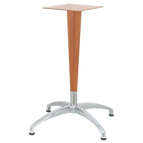 アルミダイキャストテーブル脚 ベースサイズ：A584×B423×C423×高さ675mmのみ 品番：CD-N-WP-580 塗装カラー：BR ポール：ラバーウッド