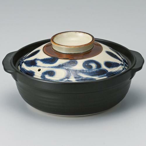 土鍋8号琉球るり唐草 27.9×24.4×13.1cm 404-078