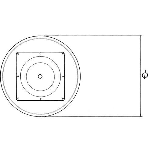 アルミ鋳物テーブル脚 ベースサイズ：A400φ×高さ700 品番：R-AC 塗装カラー：88 ポール：50φ
