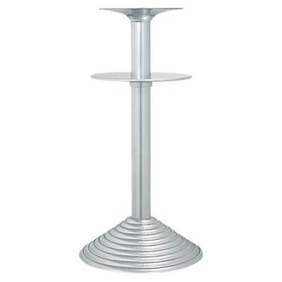 アルミ鋳物ハイテーブル脚（棚板付） ベースサイズ：A500φ×高さ1000 品番：R-MT 塗装カラー：888-TN ポール：76φ