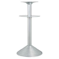 アルミ鋳物ハイテーブル脚（棚板付） ベースサイズ：A500φ×高さ1000 品番：R-MT 塗装カラー：888-TN ポール：76φ