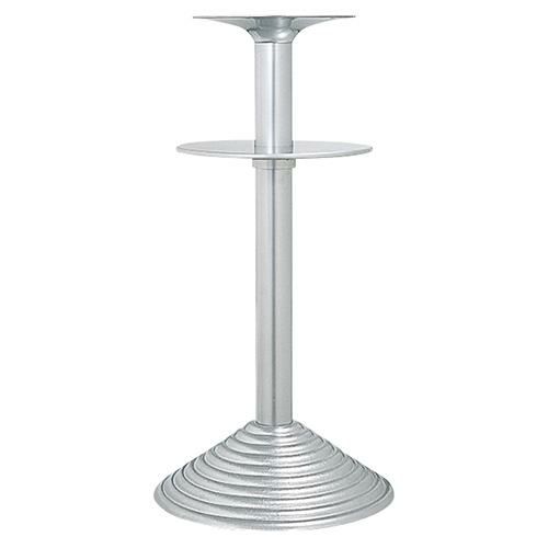 アルミ鋳物ハイテーブル脚（棚板付） ベースサイズ：A500φ×高さ1000 品番：R-MT 塗装カラー：888-TN ポール：76φ