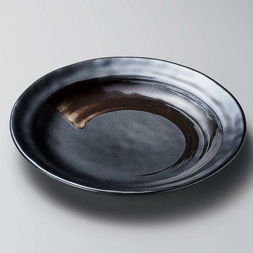 白刷毛鉄結晶タタキ8.0皿 φ24.5×3cm 208-198 (5個入) /業務用/新品