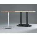 アルミ鋳物テーブル脚 ベースサイズ：A725×B420×高さ700 品番：DR-F-W 塗装カラー：44 ポール：60φ×2
