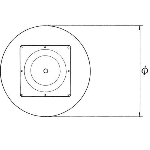 アルミ鋳物テーブル脚 ベースサイズ：A450φ×高さ700 品番：R 塗装カラー：14AM ポール：42φ