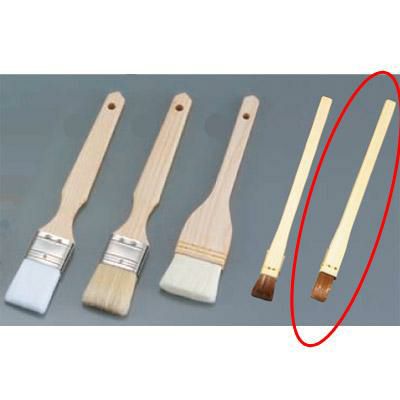 小物ハケ 竹柄 赤ナイロン毛