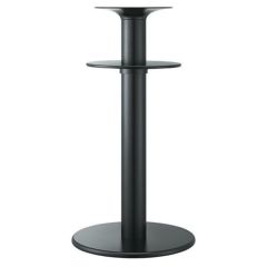 スチールベースハイテーブル脚（棚板付） ベースサイズ：500φ×高さ1000 品番：RSQ 塗装カラー：444-TN ポール：101φ