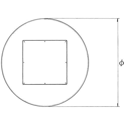 スチールベーステーブル脚 ベースサイズ：A500φ×高さ700 品番：RSQ-L 塗装カラー：44 ポール：139φ