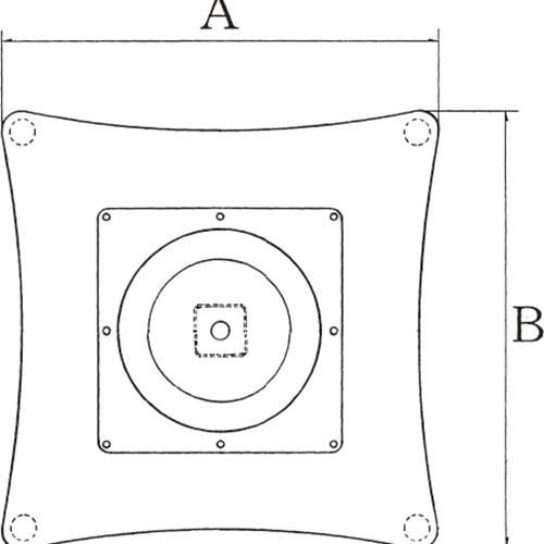 アルミ鋳物テーブル脚 ベースサイズ：A530×B530×高さ700 品番：SO-K 塗装カラー：88 ポール：50角
