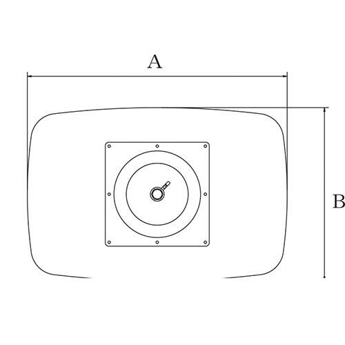 アルミ鋳物テーブル脚 ベースサイズ：A602×B401×高さ700 品番：TO-N 塗装カラー：44 ポール：60φ