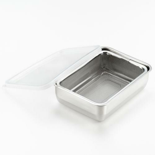 ステンレス角型水切りザル　中　新品/小物送料対象商品