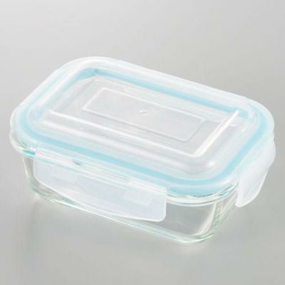 グラスコンテナ　4点ロック式ガラス保存容器　370　新品/小物送料対象商品