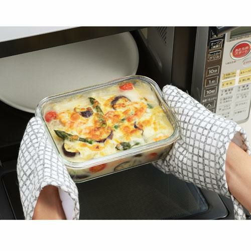 グラスコンテナ　4点ロック式ガラス保存容器　370　新品/小物送料対象商品