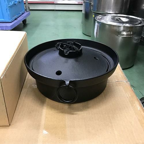 南部鉄器しゃぶ鍋 岩鋳 幅260×奥行260×高さ90