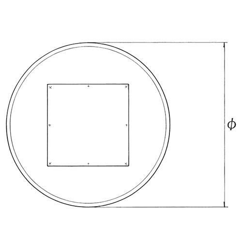 スチールベーステーブル脚 ベースサイズ：A600φ×高さ700 品番：RS-5D-L 塗装カラー：11 ポール：139φ