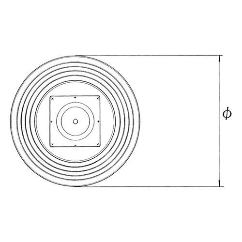 スチールベーステーブル脚 ベースサイズ：A400φ×高さ700 品番：RS-9D 塗装カラー：11 ポール：76φ