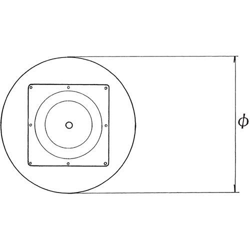 スチールベーステーブル脚 ベースサイズ：A550φ×高さ700 品番：RS-D 塗装カラー：99 ポール：76φ