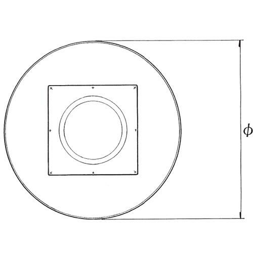 スチールベーステーブル脚 ベースサイズ：A500φ×高さ700 品番：RS-L 塗装カラー：22 ポール：60φ
