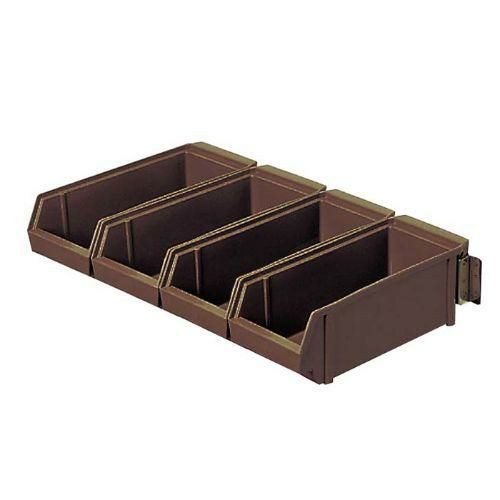 オーガナイザー 壁掛式3列(4ヶ入) ダークブラウン【カトラリーボックス】【カトラリーケース】