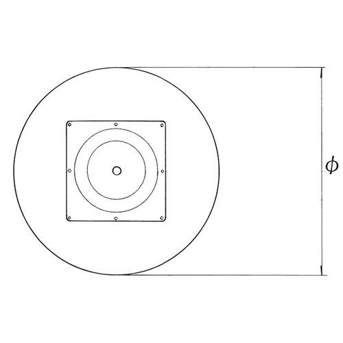 スチールベーステーブル脚 ベースサイズ：A400φ×高さ700 品番：RS-MT 塗装カラー：11 ポール：50φ