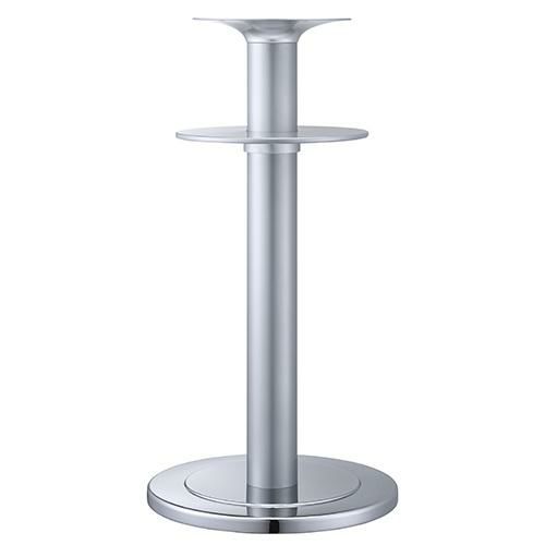 スチールベースハイテーブル脚（棚板付） ベースサイズ：A500φ×H40×高さ1000 品番：RSQ-DH 塗装カラー：188-TN ポール：101φ