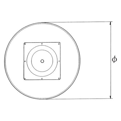 スチールベーステーブル脚 ベースサイズ：A400φ×H20×高さ700 品番：RSQ-N 塗装カラー：11 ポール：76φ