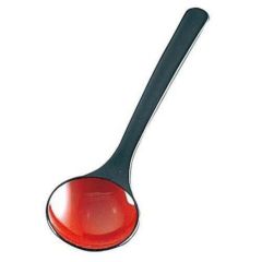 メラミン 和風塗り お玉 黒内朱